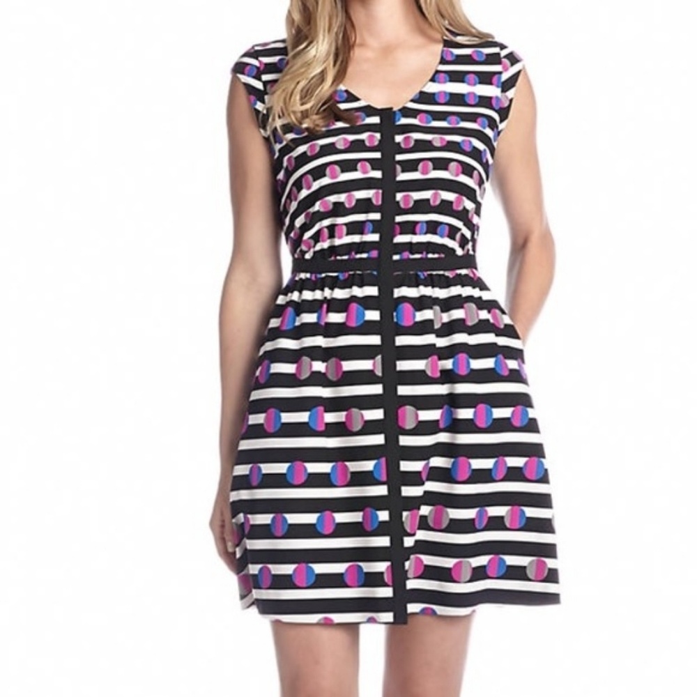 Polka dot striped dress